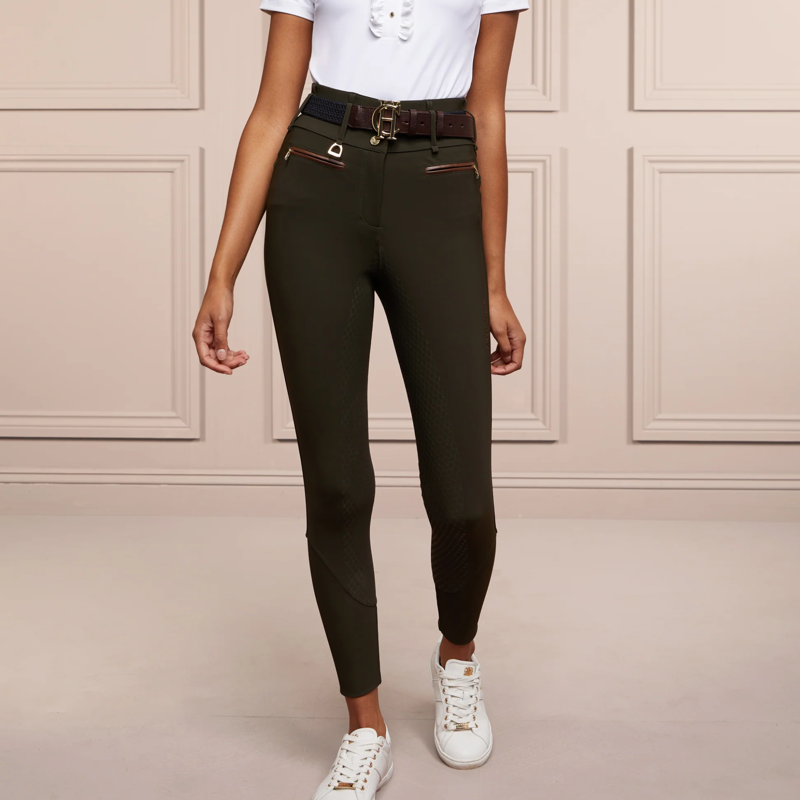 Holland Cooper Thermal Heritage Breeches - Dark Olive-7